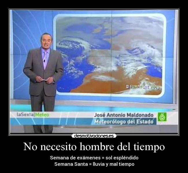 No necesito hombre del tiempo -