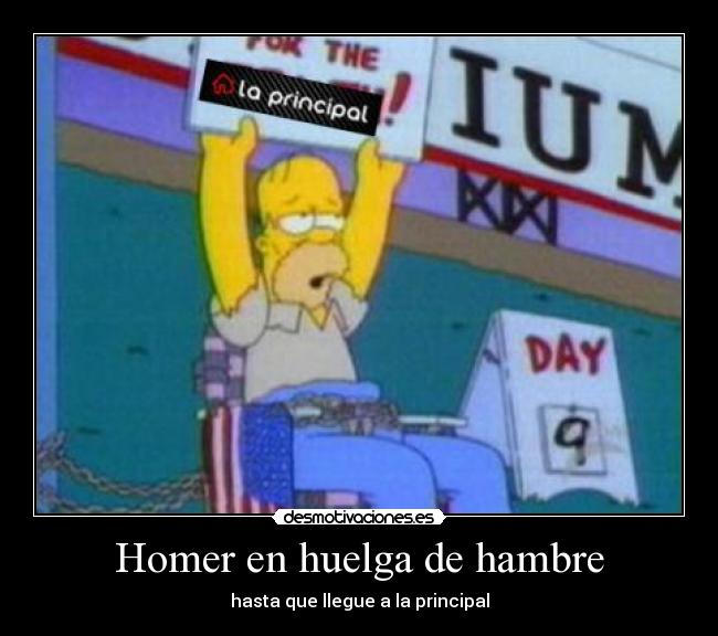 Homer en huelga de hambre - hasta que llegue a la principal