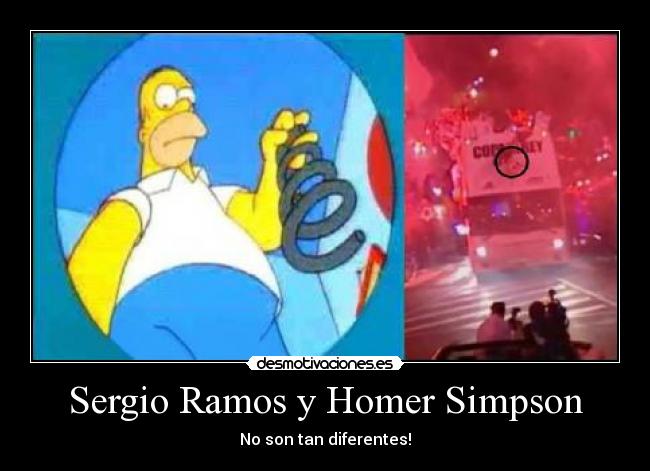 Sergio Ramos y Homer Simpson - No son tan diferentes!