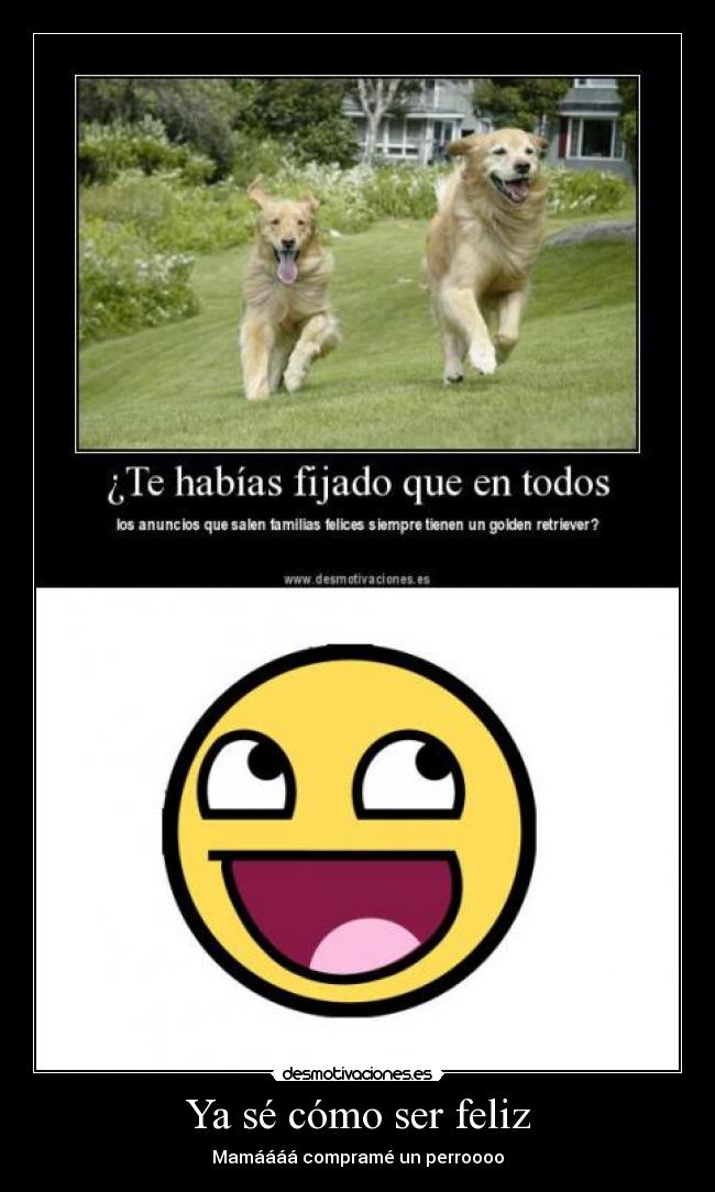 Ya sé cómo ser feliz -