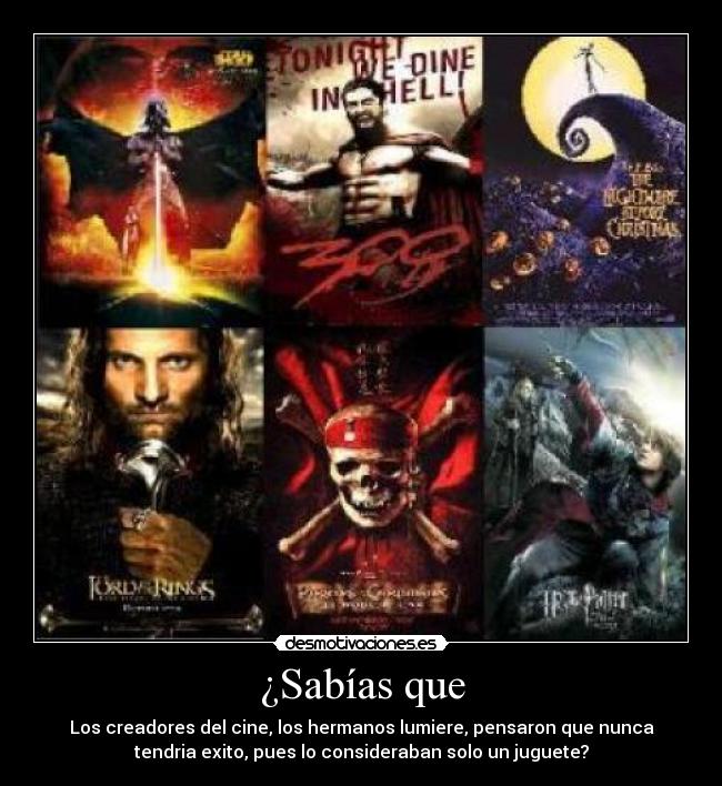 carteles cine sabias que hermanos lumiere desmotivaciones