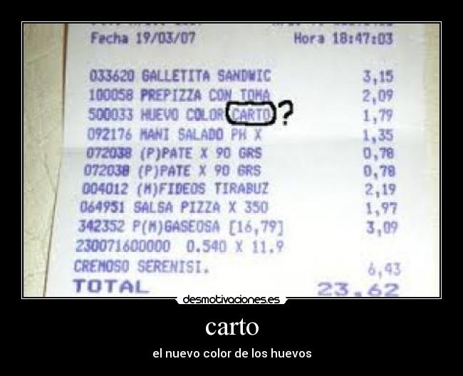 carto - el nuevo color de los huevos