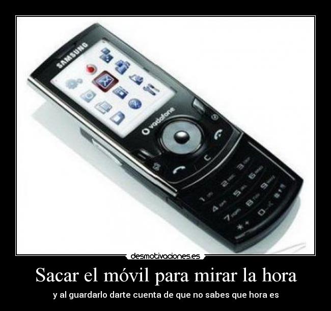 Sacar el móvil para mirar la hora - 