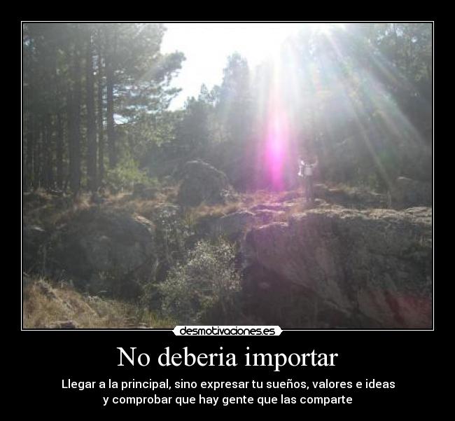 No deberia importar -