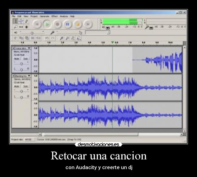 Retocar una cancion -