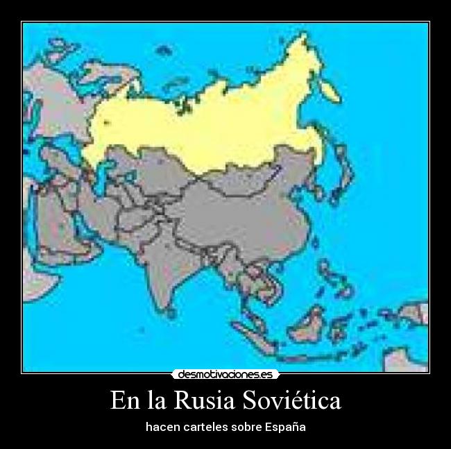 En la Rusia Soviética - hacen carteles sobre España