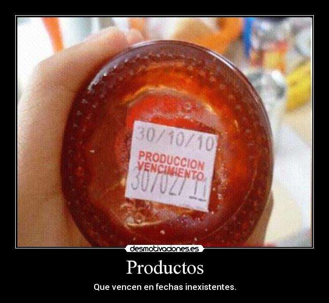 Productos - Que vencen en fechas inexistentes.