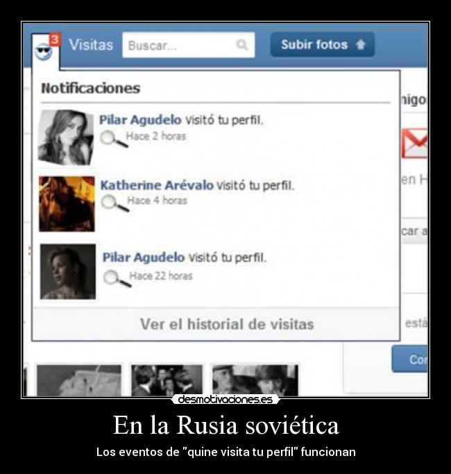 En la Rusia soviética - Los eventos de quine visita tu perfil funcionan