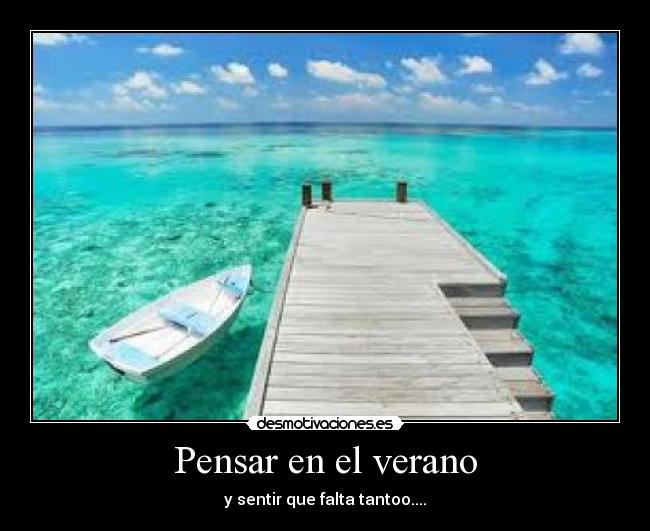 Pensar en el verano -