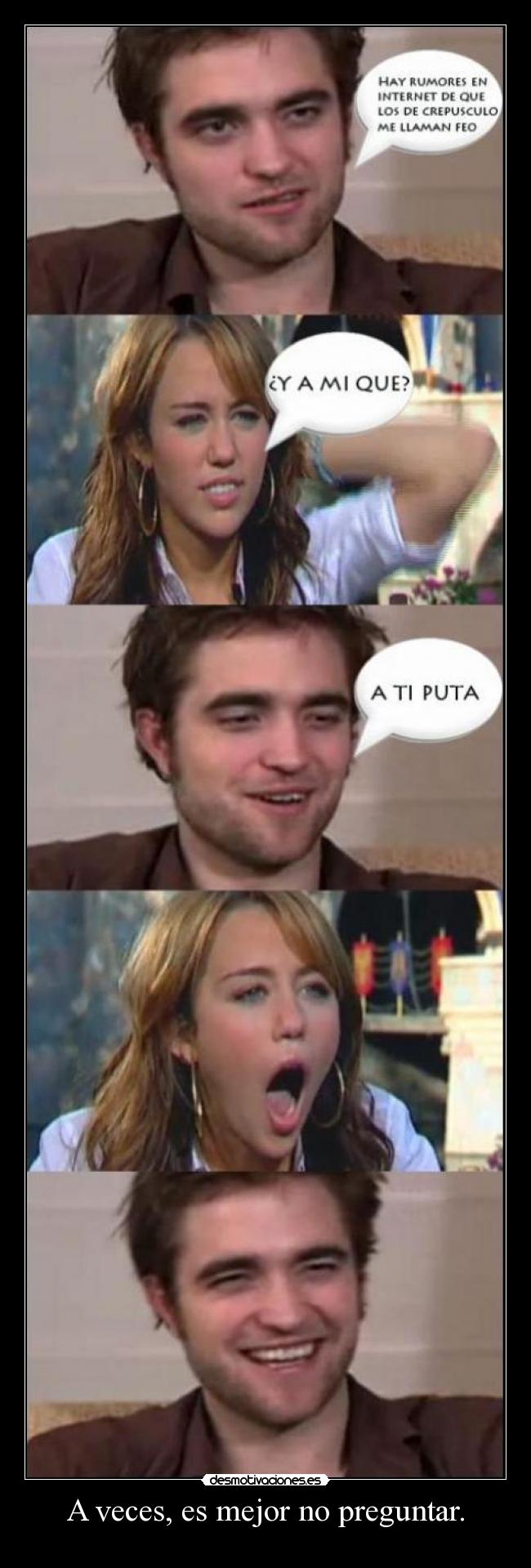 carteles borre miley cyrus miley cyrus crepusculo preguntar veces desmotivaciones