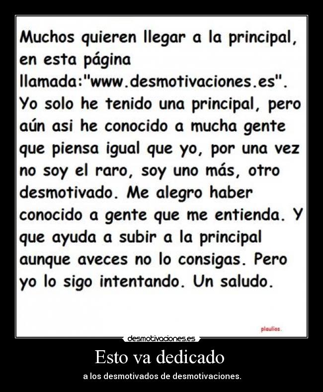 carteles esto dedicado desmotivaciones