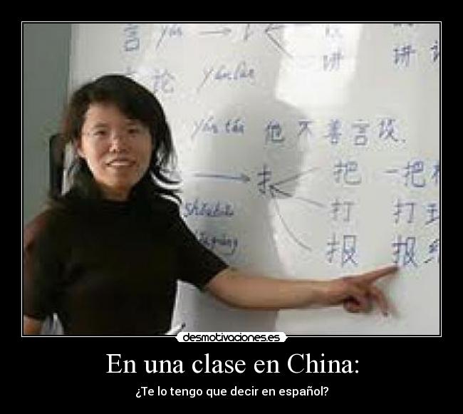 En una clase en China: - 