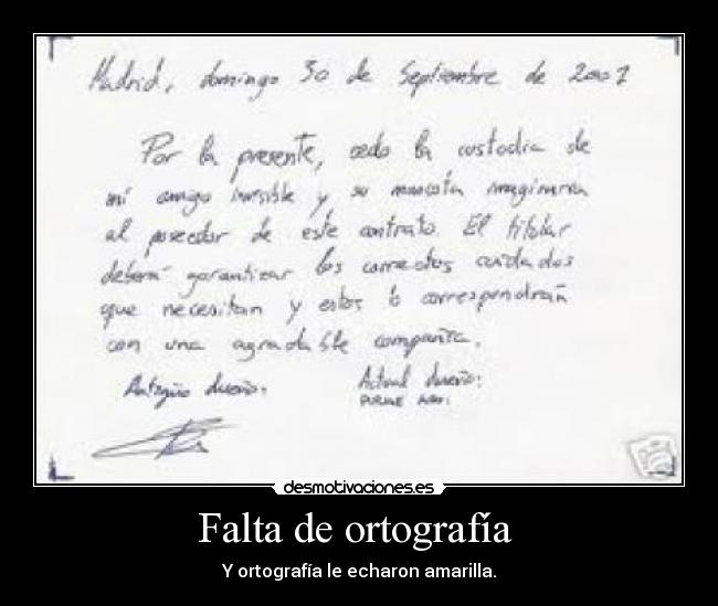 Falta de ortografía -