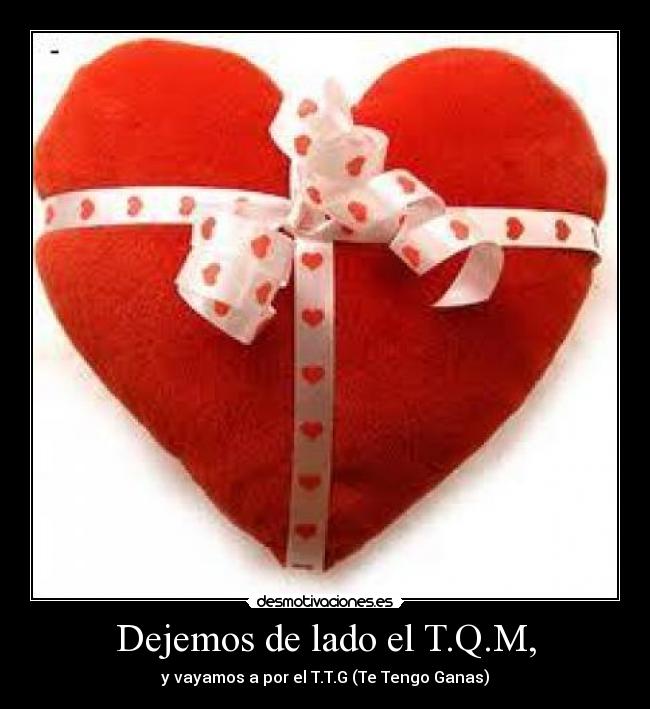 Dejemos de lado el T.Q.M, -