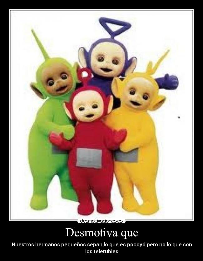 carteles teletubies desmotivaciones