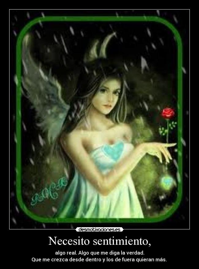Necesito sentimiento, - 