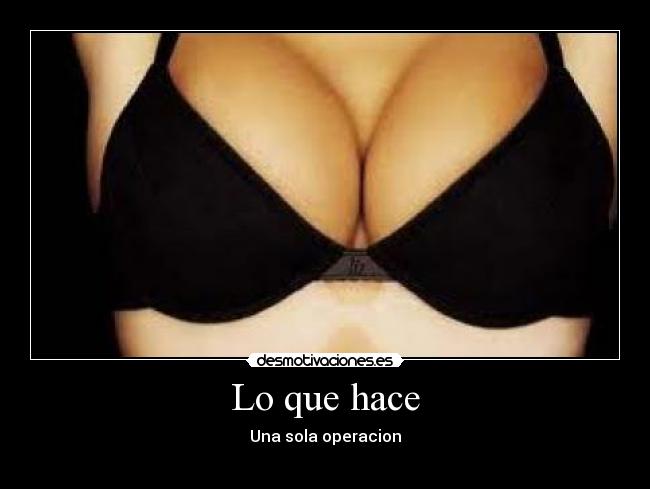 Lo que hace - Una sola operacion