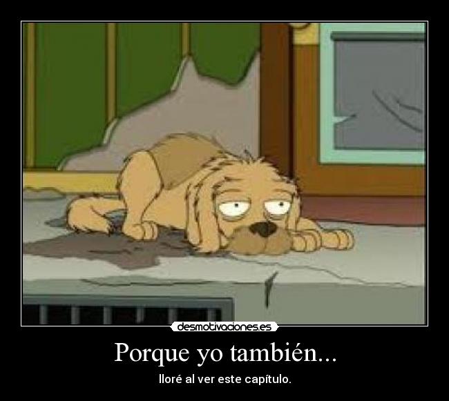 Porque yo también... - lloré al ver este capítulo.