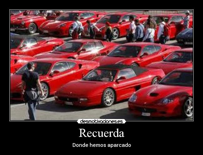 carteles ferrari aparcamiento rojo risas flipante despiste lio ruedas desmotivaciones