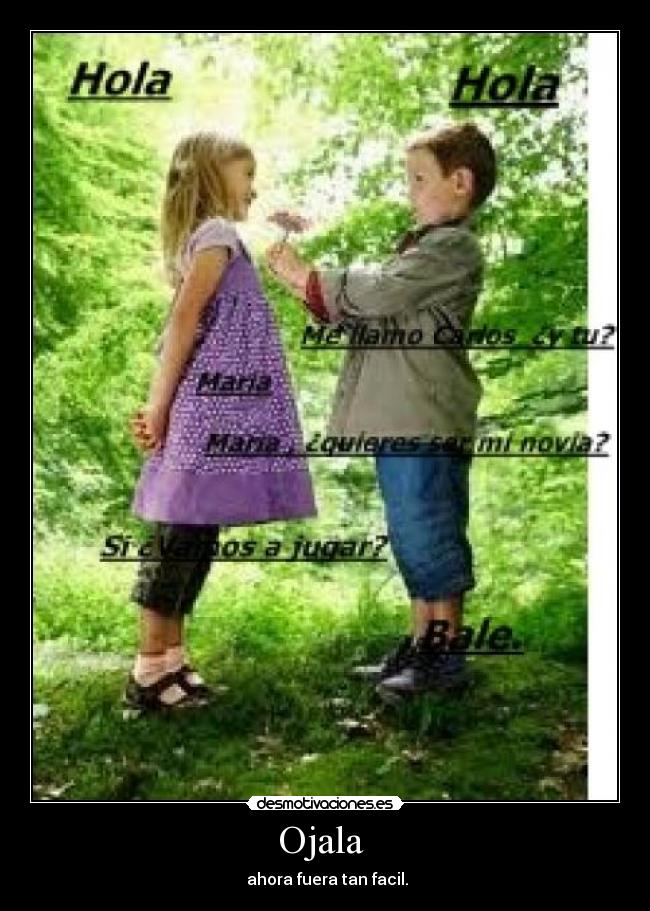 Ojala - ahora fuera tan facil.