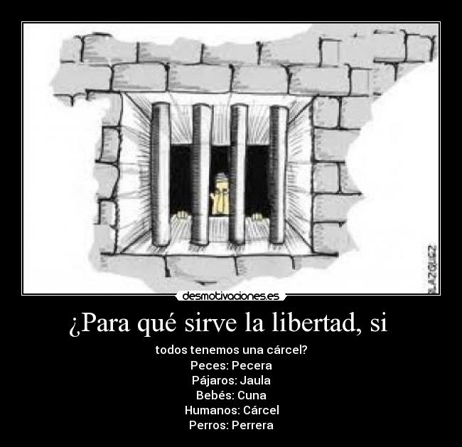 ¿Para qué sirve la libertad, si -