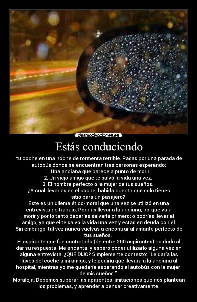 Estás conduciendo - 