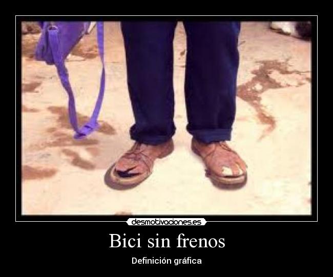 Bici sin frenos - Definición gráfica