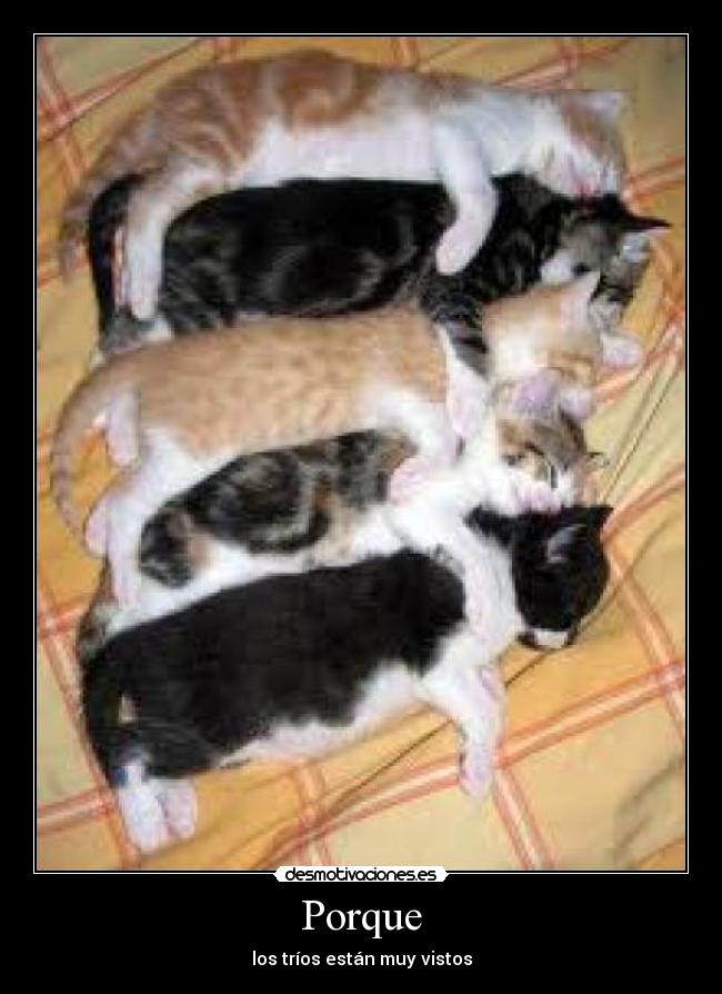 Porque - los tríos están muy vistos