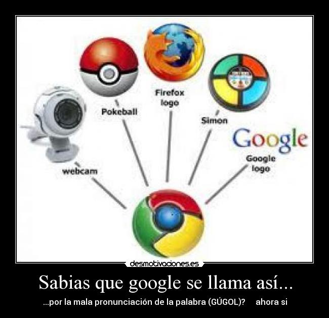 Sabias que google se llama así... - ...por la mala pronunciación de la palabra (GÚGOL)?     ahora si