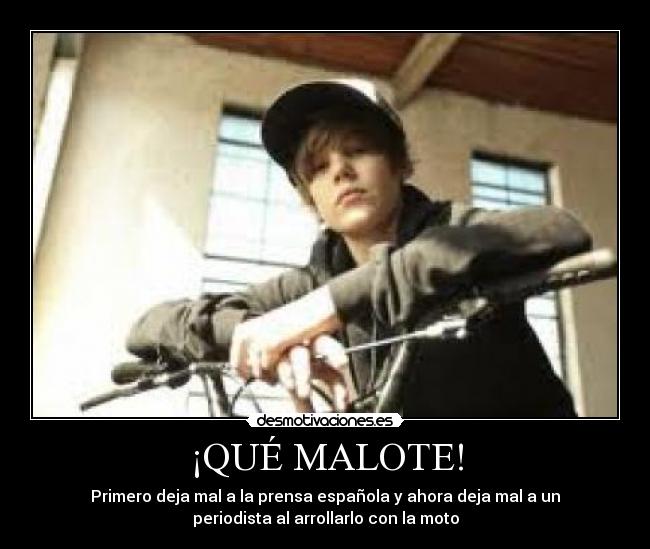 carteles primero deja mal prensa espanola ahora deja mal periodista arrollarlo con moto desmotivaciones