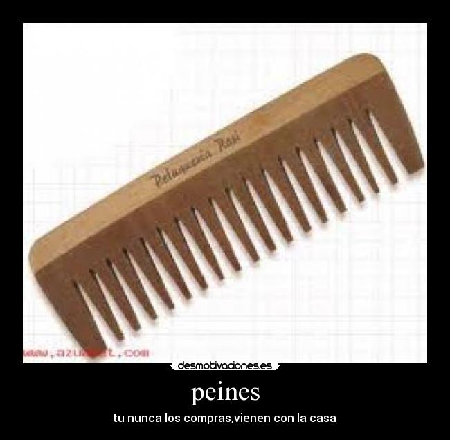 peines - tu nunca los compras,vienen con la casa