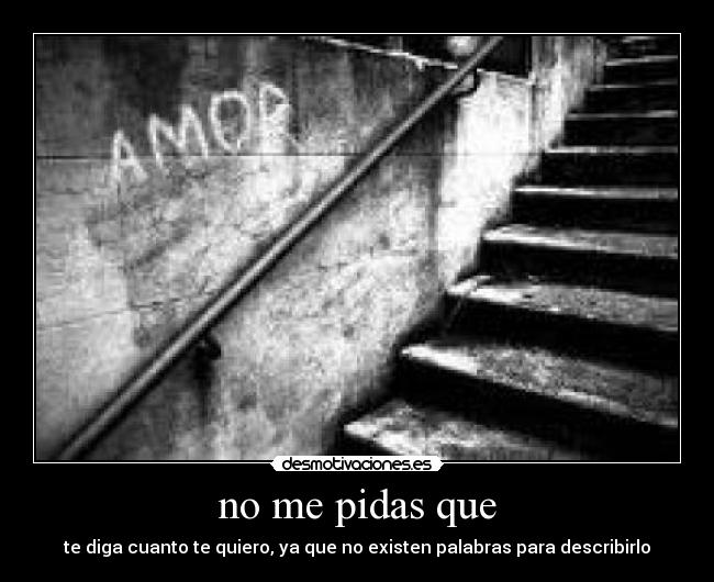 no me pidas que -