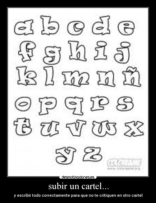 subir un cartel... - 