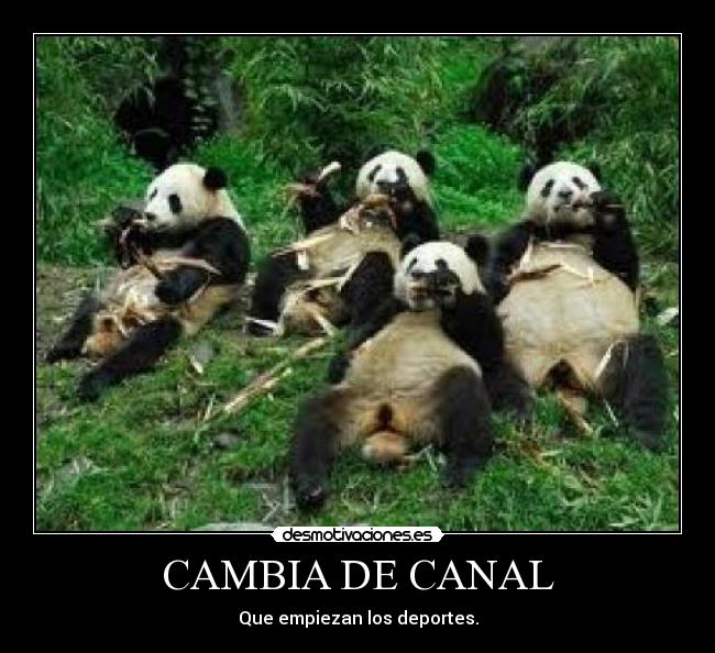CAMBIA DE CANAL - Que empiezan los deportes.