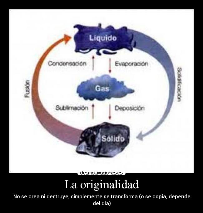 La originalidad - No se crea ni destruye, simplemente se transforma (o se copia, depende del día)