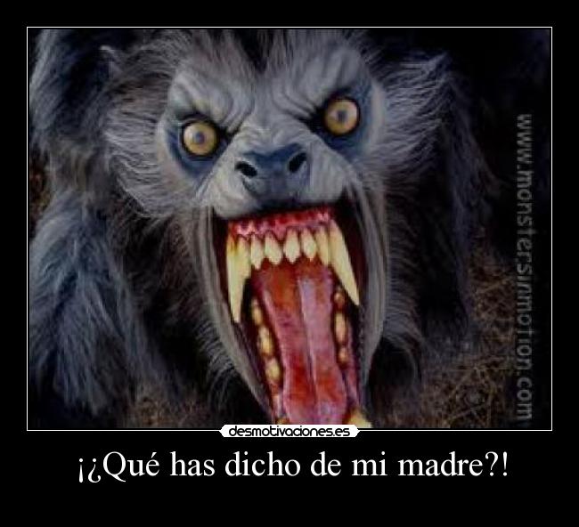 ¡¿Qué has dicho de mi madre?! -