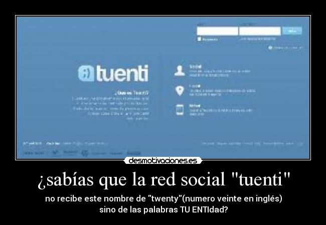 ¿sabías que la red social tuenti - 