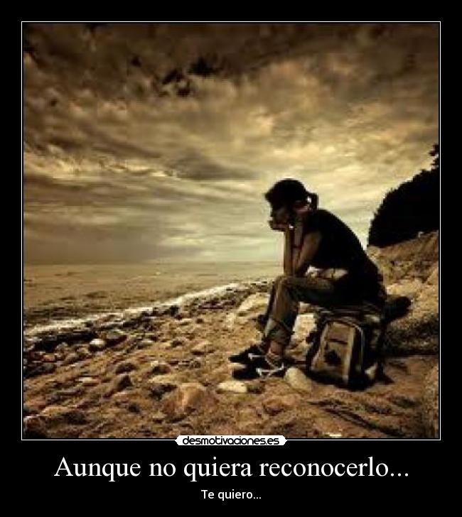Aunque no quiera reconocerlo... - Te quiero...