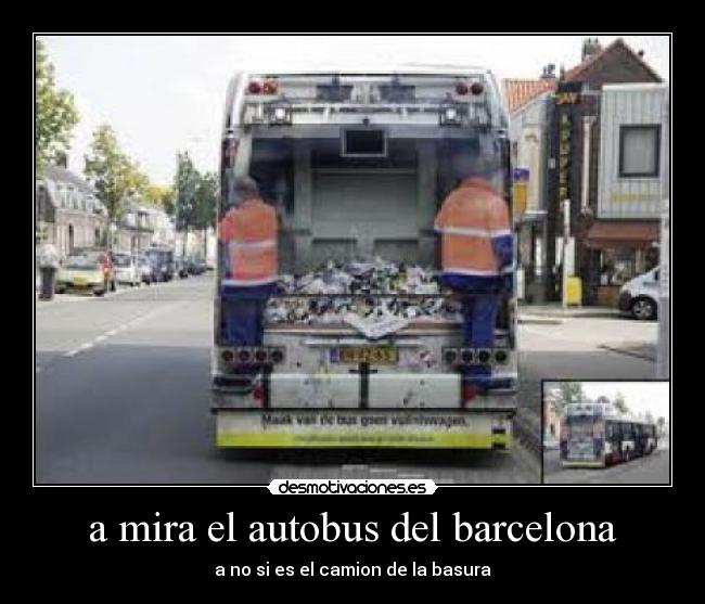 a mira el autobus del barcelona - 