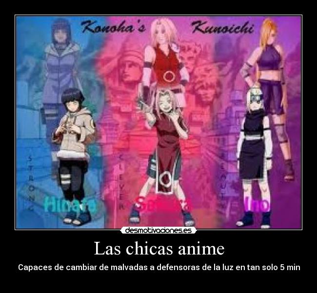 Las chicas anime - Capaces de cambiar de malvadas a defensoras de la luz en tan solo 5 min