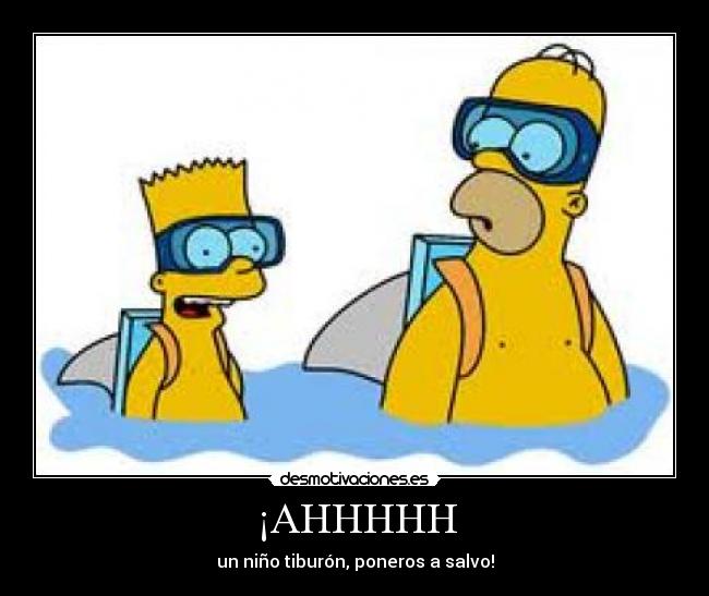 ¡AHHHHH - un niño tiburón, poneros a salvo!