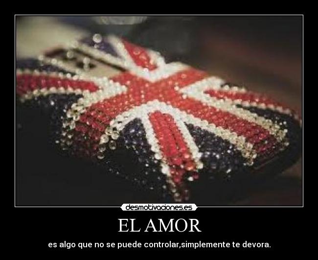 EL AMOR - es algo que no se puede controlar,simplemente te devora.