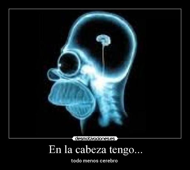En la cabeza tengo... - todo menos cerebro