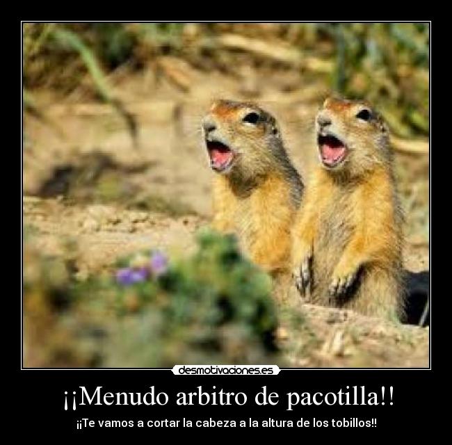 ¡¡Menudo arbitro de pacotilla!! - 