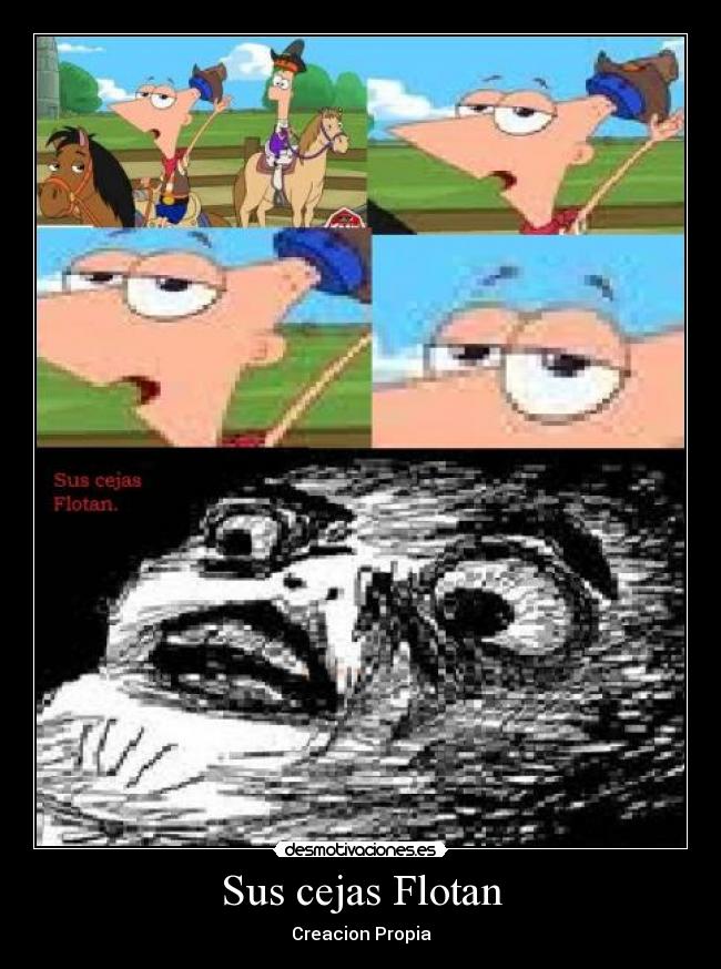 Sus cejas Flotan -
