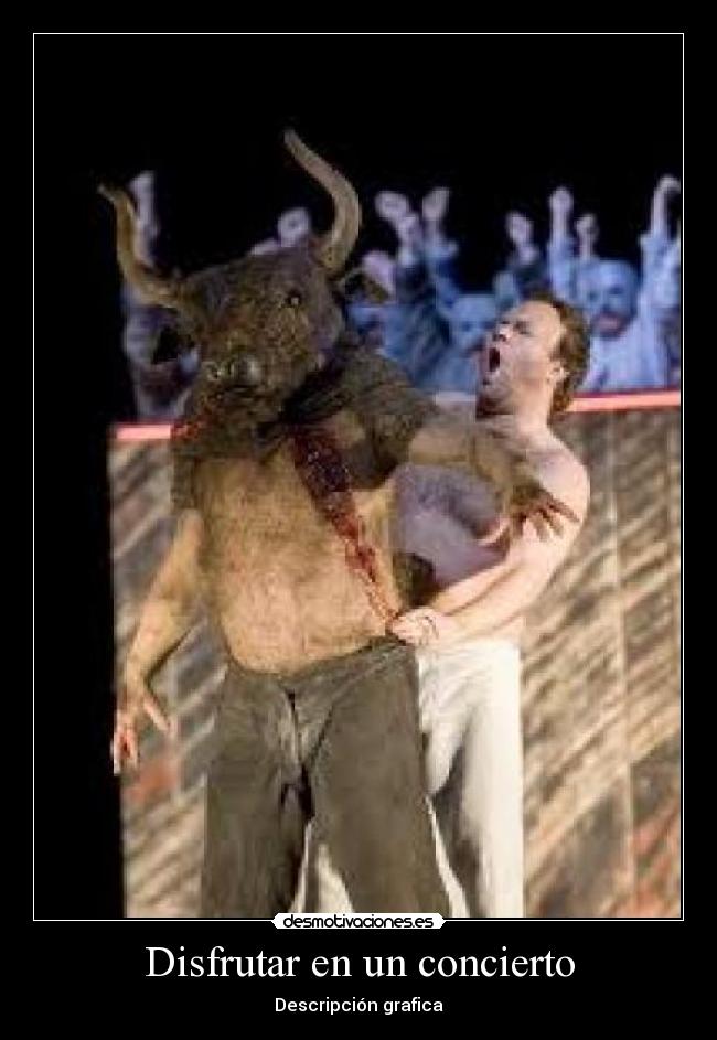 Disfrutar en un concierto - Descripción grafica