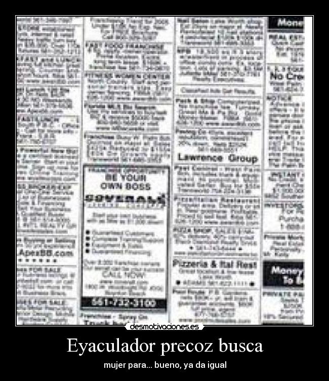 Eyaculador precoz busca -