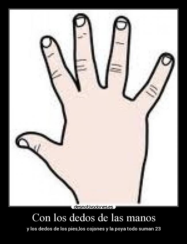 Con los dedos de las manos -
