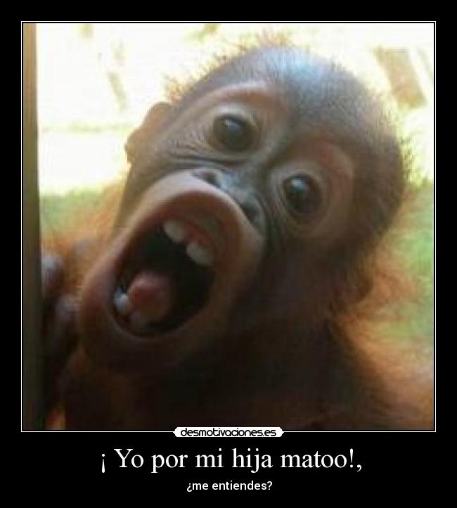 ¡ Yo por mi hija matoo!, - ¿me entiendes?