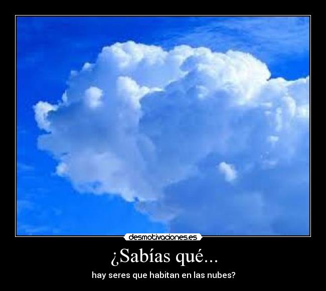 ¿Sabías qué... - hay seres que habitan en las nubes?